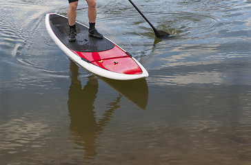 Image showing paddling stand up paddleboard