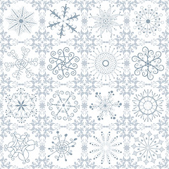 Image showing Christmas silvery repeating pattern