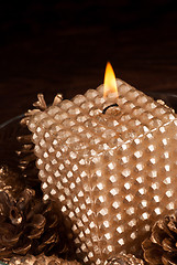 Image showing Elegant Christmas candle