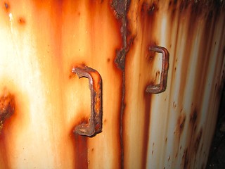 Image showing Rusty metal doors