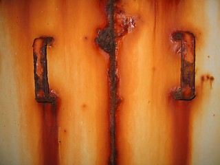 Image showing Rusty metal doors