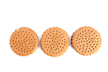 Image showing three round biscuits