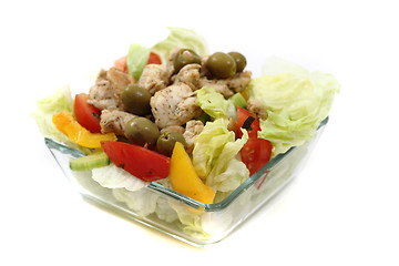 Image showing diet chicken and vegetable food