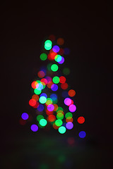 Image showing christmas background from the color lights