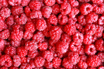 Image showing raspberries background 