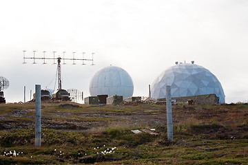 Image showing big military antennas