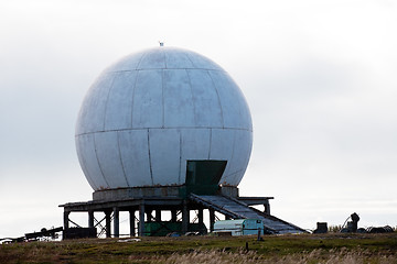 Image showing big antenna white sphere