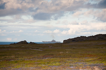 Image showing big Russian naval ship