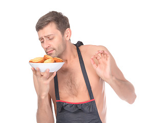 Image showing Chef praising his own baking