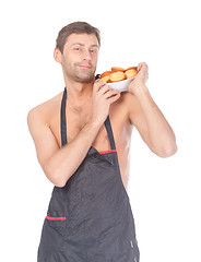 Image showing Man trying his hand at baking