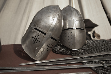 Image showing The knightly weapon and armour