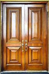 Image showing Heavy Wooden Door