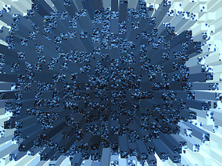 Image showing blue unusual background with blue strips