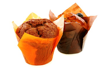 Image showing Cupcakes in paper forms. 