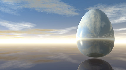 Image showing egg under cloudy sky