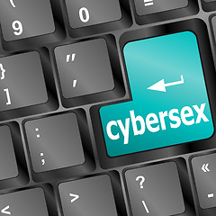 Image showing Cybersex button on computer keyboard