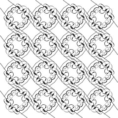 Image showing Abstract seamless monochrome pattern