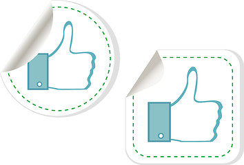 Image showing like and dislike labels stickers set