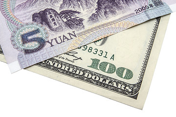 Image showing USD and Chinese Yuan