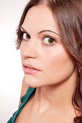 Image showing beautiful brunette woman portrait with makeup