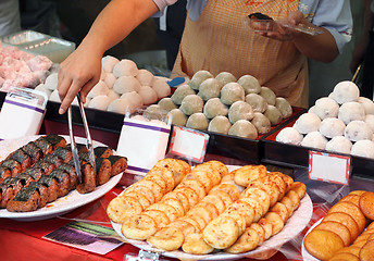 Image showing Japanese street food stand