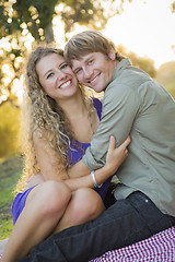 Image showing An Attractive Couple Enjoying A Day in the Park