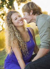 Image showing An Attractive Couple Enjoying A Day in the Park