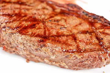 Image showing Juicy rib-eye beef steak