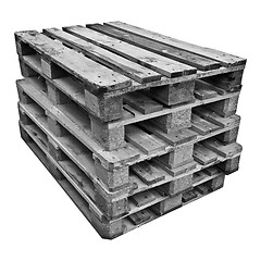 Image showing Pile of pallets