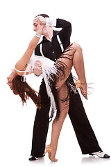 Image showing passionate salsa dancing couple