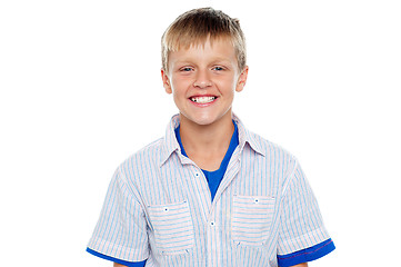 Image showing Snap shot of smiling adorable young boy