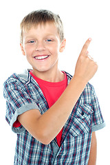 Image showing Young boy posing on white background