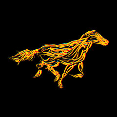 Image showing Fiery horse