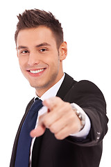 Image showing young business man pointing 