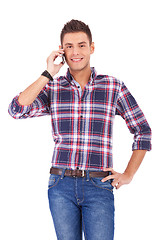 Image showing casual man on the phone