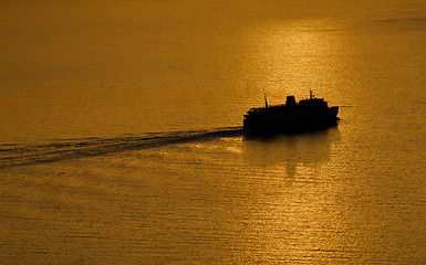 Image showing Ferry at Sea