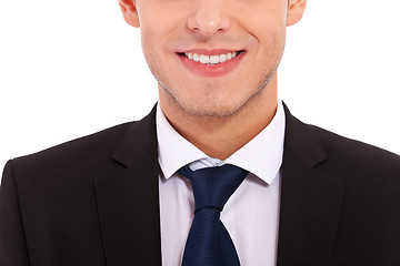 Image showing Closeup shot of business suit on a man