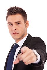 Image showing Young business man acusing