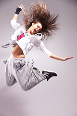 Image showing full of energy woman dancer