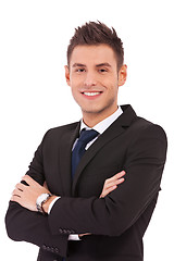 Image showing smiling young business man