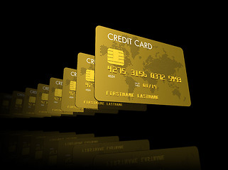 Image showing Gold credit cards