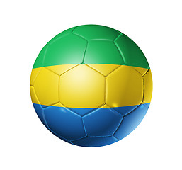 Image showing Soccer football ball with Gabon flag