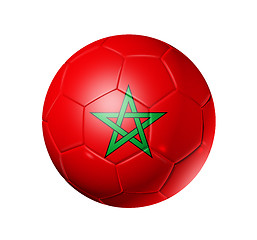 Image showing Soccer football ball with Morocco flag