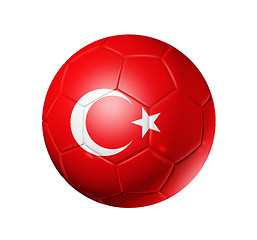 Image showing Soccer football ball with Turkey flag
