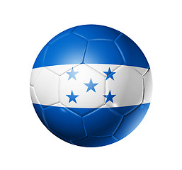 Image showing Soccer football ball with Honduras flag