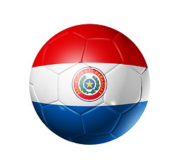 Image showing Soccer football ball with Paraguay flag