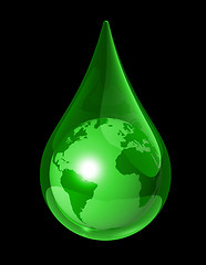 Image showing earth water drop