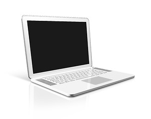 Image showing white Laptop computer isolated on white