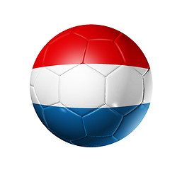 Image showing Soccer football ball with Netherlands flag