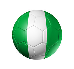 Image showing Soccer football ball with Nigeria flag